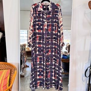 Raag Collared Long Sleeve Dress